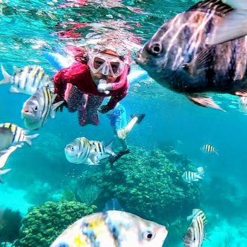 Margaret snorkeling